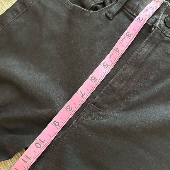 Frame Ali high rise cigarette black frayed hem jeans size 25 - Picture 9 of 13